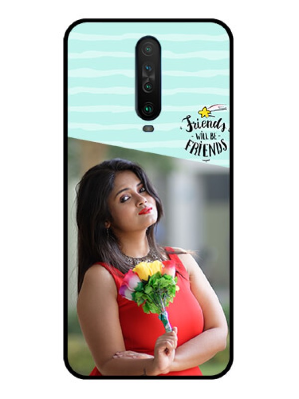 Custom Poco X2 Custom Glass Phone Case  - Friends Picture Icon Design
