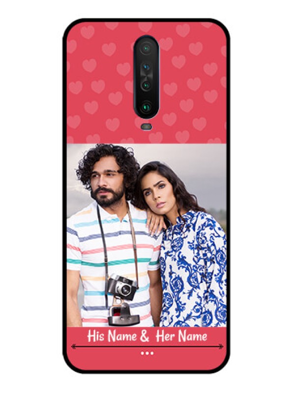 Custom Poco X2 Photo Printing on Glass Case  - Simple Love Design