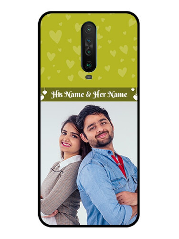 Custom Poco X2 Custom Glass Phone Case  - You & Me Heart Design