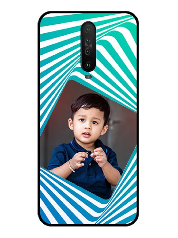 Custom Poco X2 Personalized Glass Phone Case  - Abstract Spiral Design