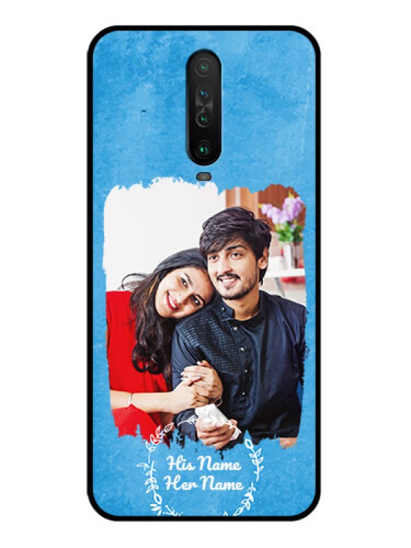 Custom Poco X2 Custom Glass Phone Case - Blue Color Vintage Design