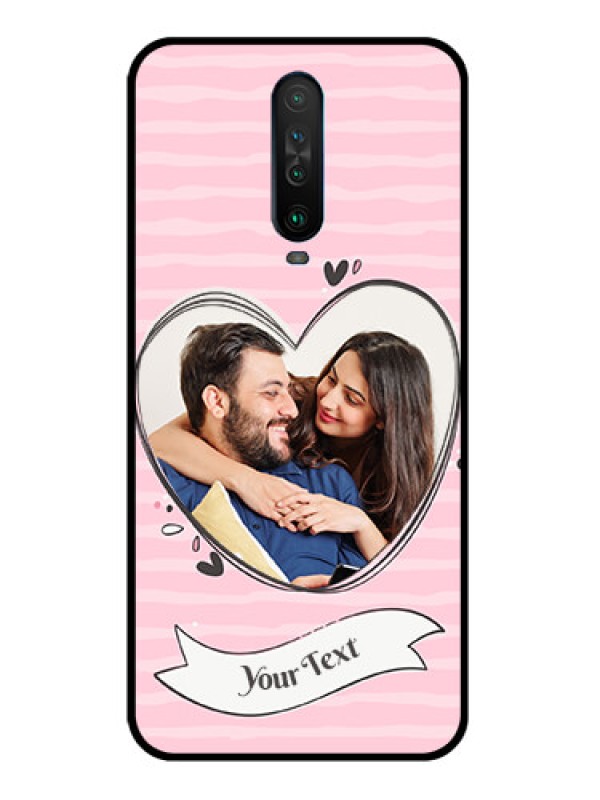 Custom Poco X2 Custom Glass Phone Case  - Vintage Heart Design