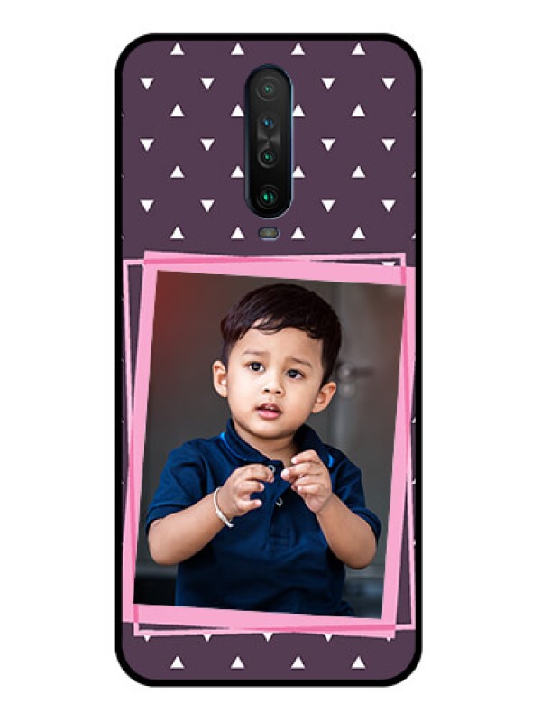 Custom Poco X2 Custom Glass Mobile Case  - Triangle Pattern Dotted Design