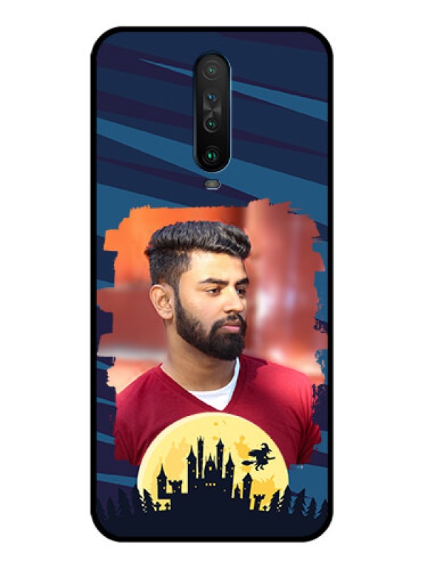 Custom Poco X2 Photo Printing on Glass Case  - Halloween Witch Design 