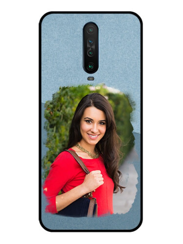 Custom Poco X2 Custom Glass Mobile Case  - Grunge Line Art Design