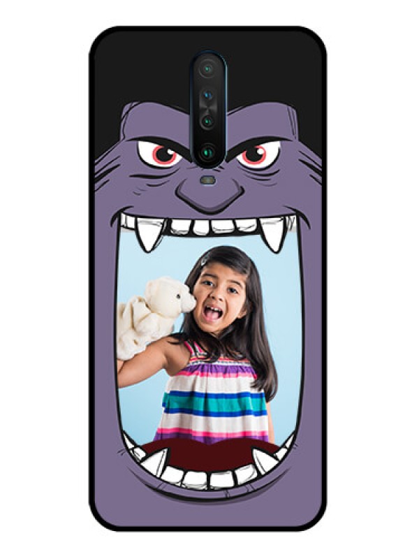 Custom Poco X2 Custom Glass Phone Case  - Angry Monster Design
