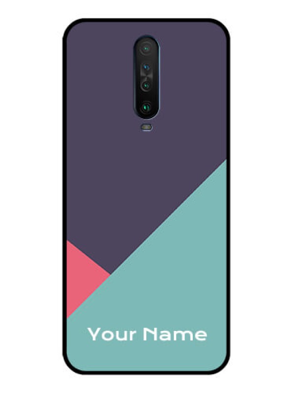 Custom Poco X2 Custom Glass Mobile Case - Tri Color abstract Design