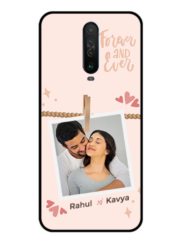 Custom Poco X2 Custom Glass Phone Case - Forever and ever love Design