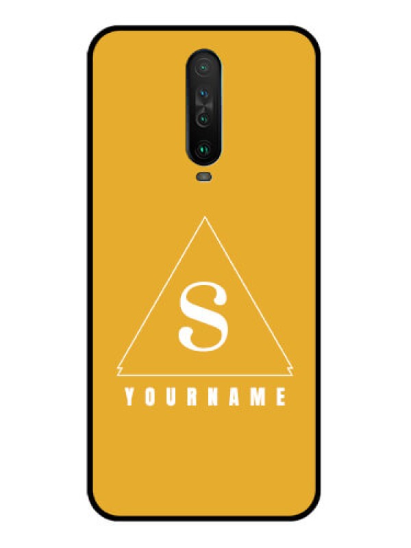 Custom Poco X2 Personalized Glass Phone Case - simple triangle Design