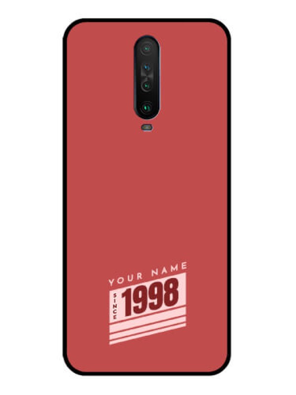 Custom Poco X2 Custom Glass Phone Case - Red custom year of birth Design