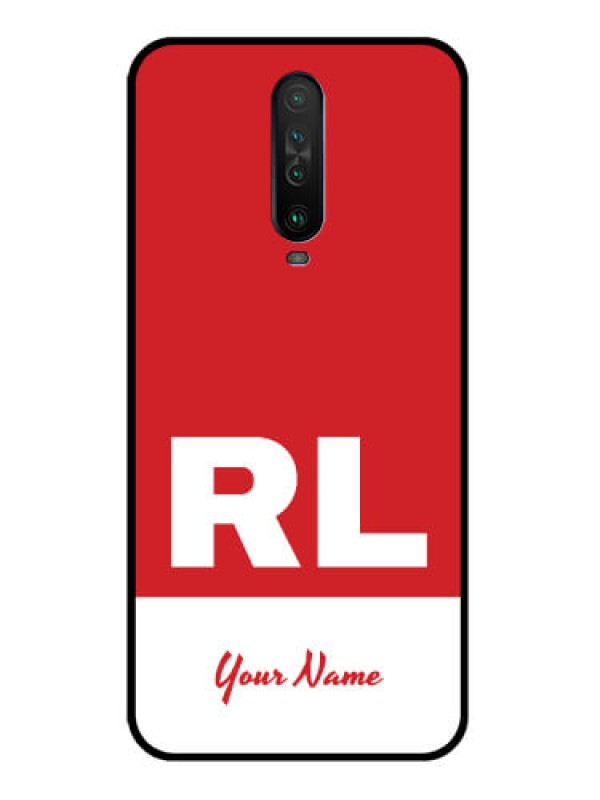 Custom Poco X2 Personalized Glass Phone Case - dual tone custom text Design