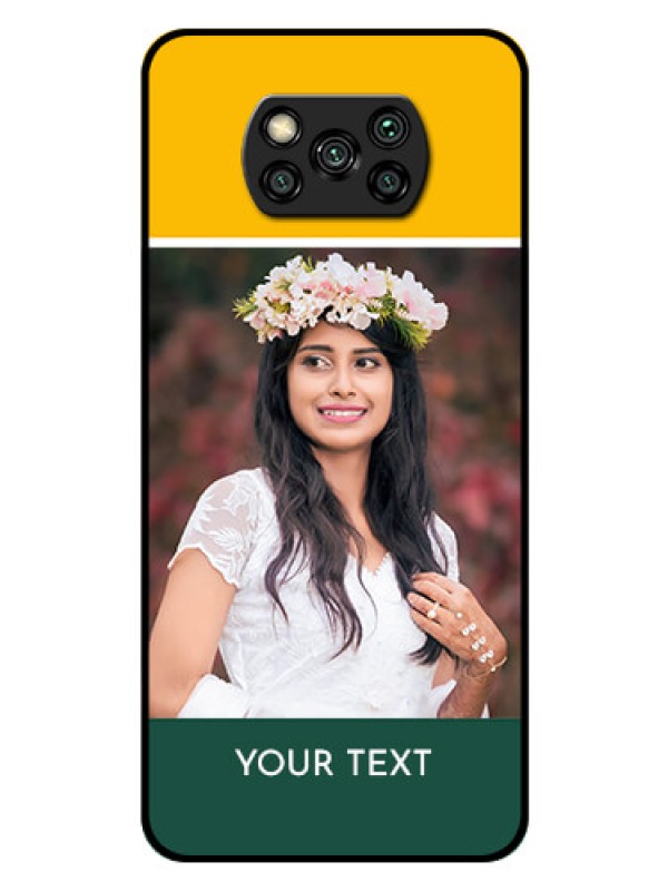 Custom Poco X3 Pro Photo Printing on Glass Case  - Love You Design