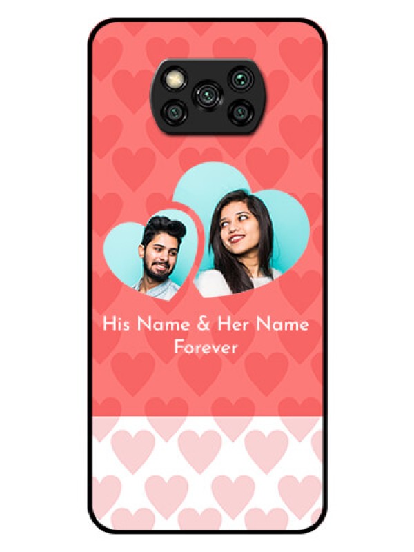 Custom Poco X3 Pro Personalized Glass Phone Case  - Couple Pic Upload Design