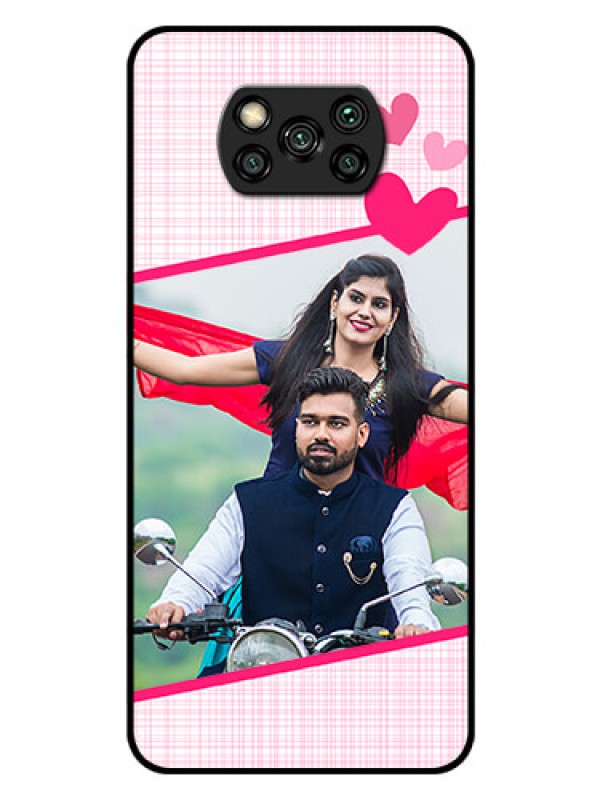 Custom Poco X3 Pro Custom Glass Phone Case  - Love Shape Heart Design