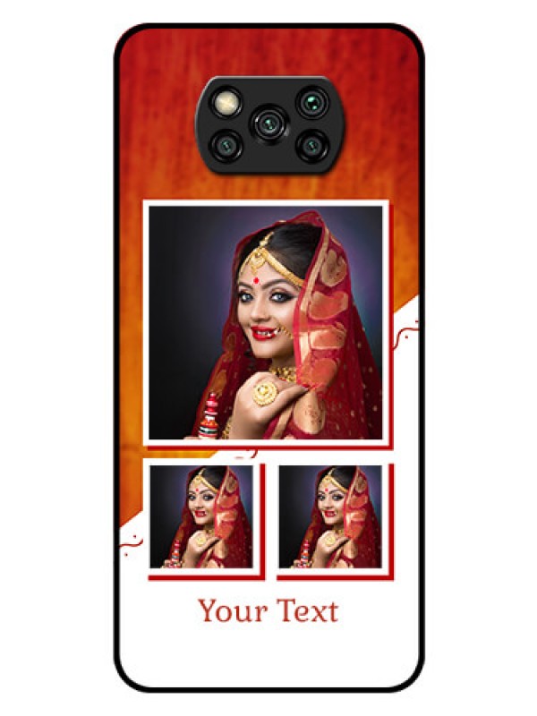 Custom Poco X3 Pro Custom Glass Phone Case  - Wedding Memories Design  