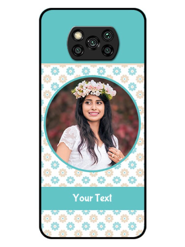 Custom Poco X3 Pro Custom Glass Mobile Case  - Beautiful Flowers Design