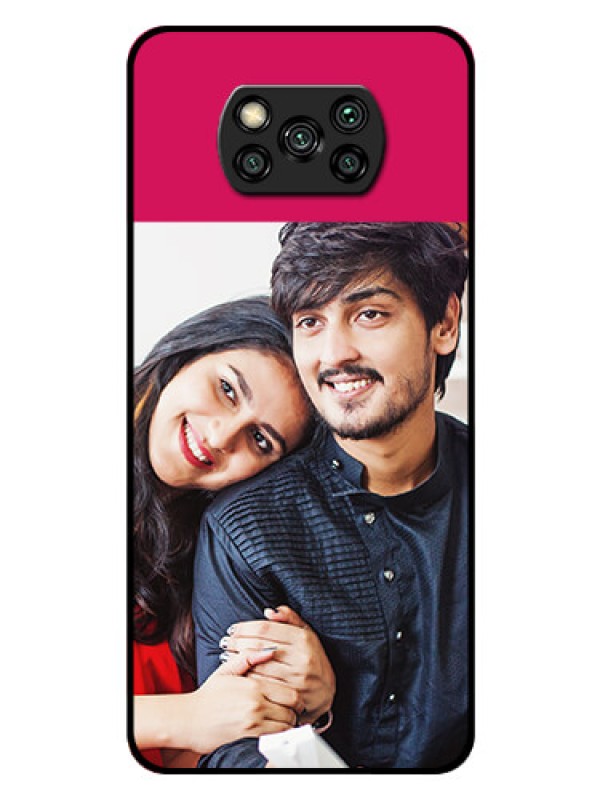 Custom Poco X3 Pro Custom Glass Mobile Case  - Anniversary Cover Design