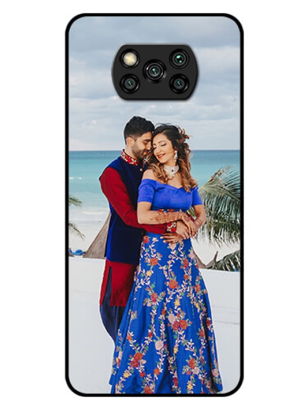 Custom Poco X3 Pro Photo Printing on Glass Case  - Upload Full Picture Design