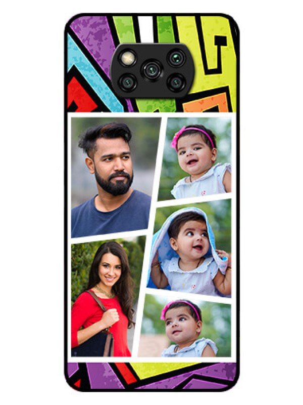 Custom Poco X3 Pro Custom Glass Phone Case  - Graffiti pattern Design