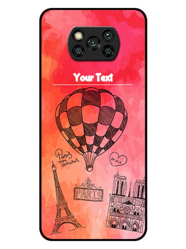 Custom Poco X3 Pro Custom Glass Phone Case  - Paris Theme Design