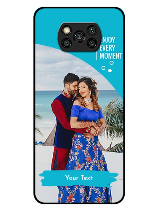 Custom Poco X3 Pro Custom Glass Mobile Case  - Happy Moment Design