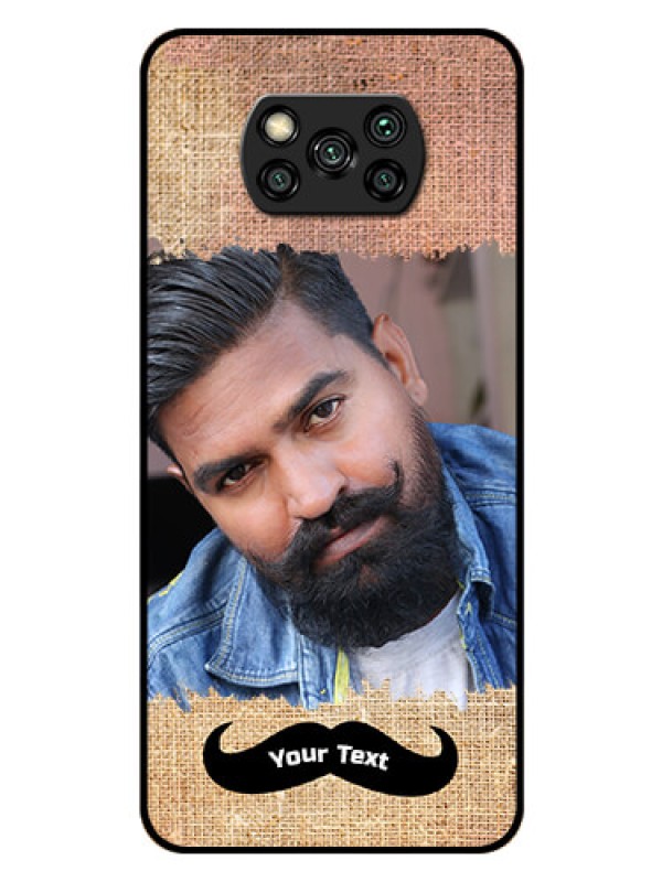 Custom Poco X3 Pro Personalized Glass Phone Case  - with Texture Design