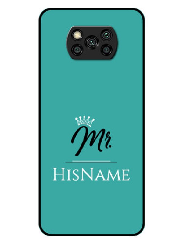 Custom Poco X3 Pro Custom Glass Phone Case Mr with Name