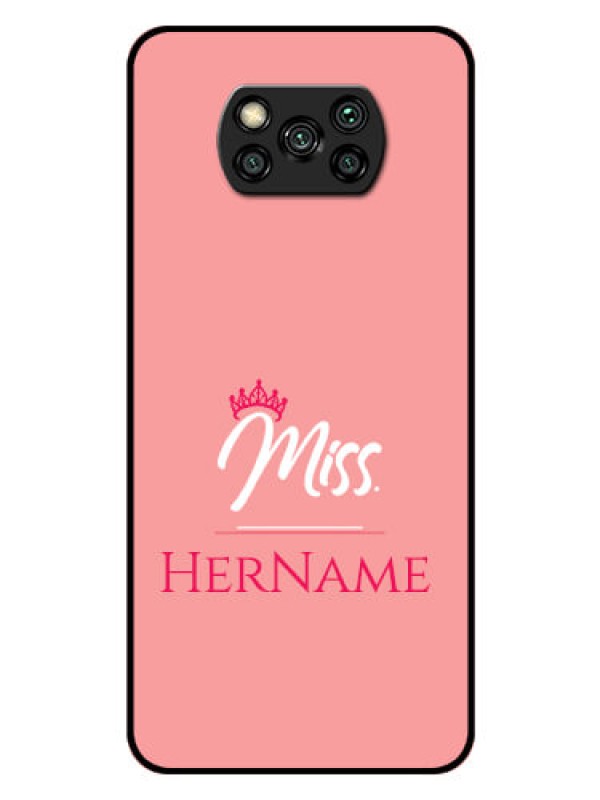 Custom Poco X3 Pro Custom Glass Phone Case Mrs with Name