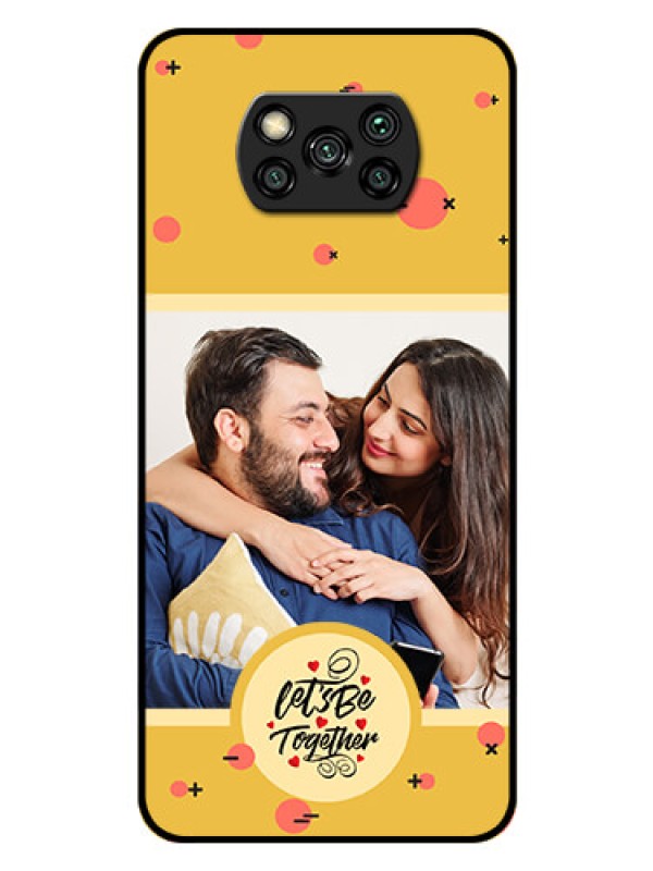 Custom Poco X3 Pro Photo Printing on Glass Case - Lets be Together Design