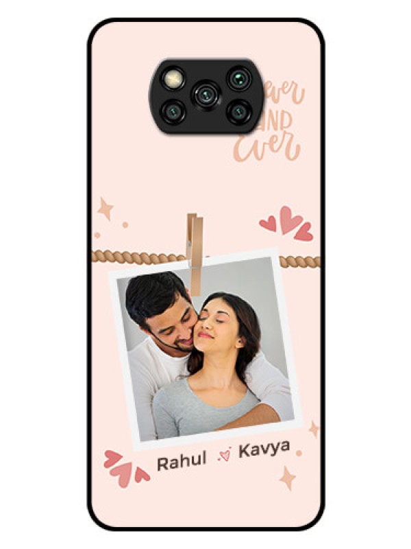 Custom Poco X3 Pro Custom Glass Phone Case - Forever and ever love Design
