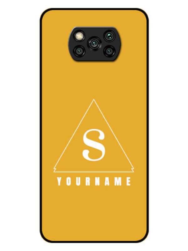 Custom Poco X3 Pro Personalized Glass Phone Case - simple triangle Design