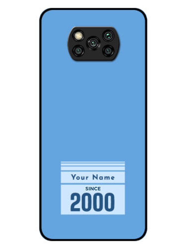 Custom Poco X3 Pro Custom Glass Mobile Case - Custom Year of birth Design