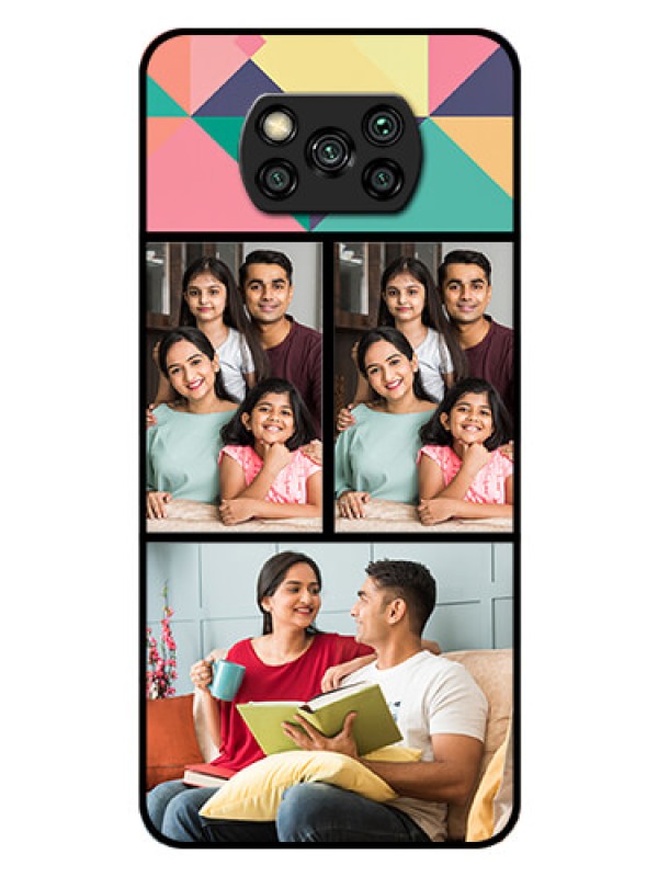 Custom Poco X3 Custom Glass Phone Case  - Bulk Pic Upload Design