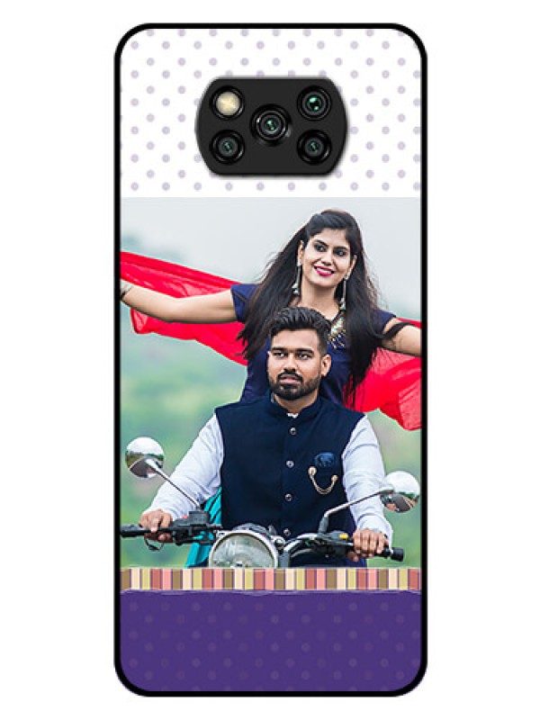 Custom Poco X3 Photo Printing on Glass Case  - Cute Family Design