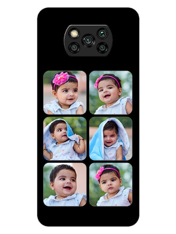 Custom Poco X3 Photo Printing on Glass Case  - Multiple Pictures Design