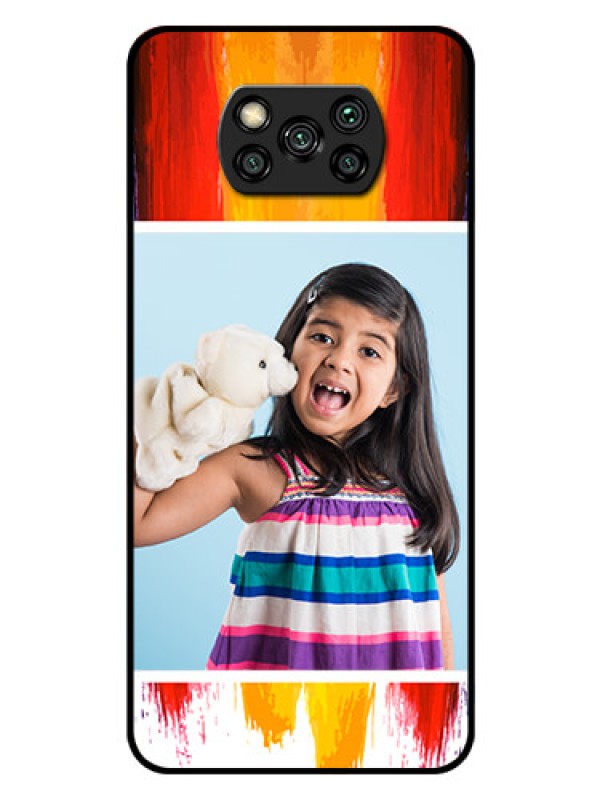 Custom Poco X3 Personalized Glass Phone Case  - Multi Color Design