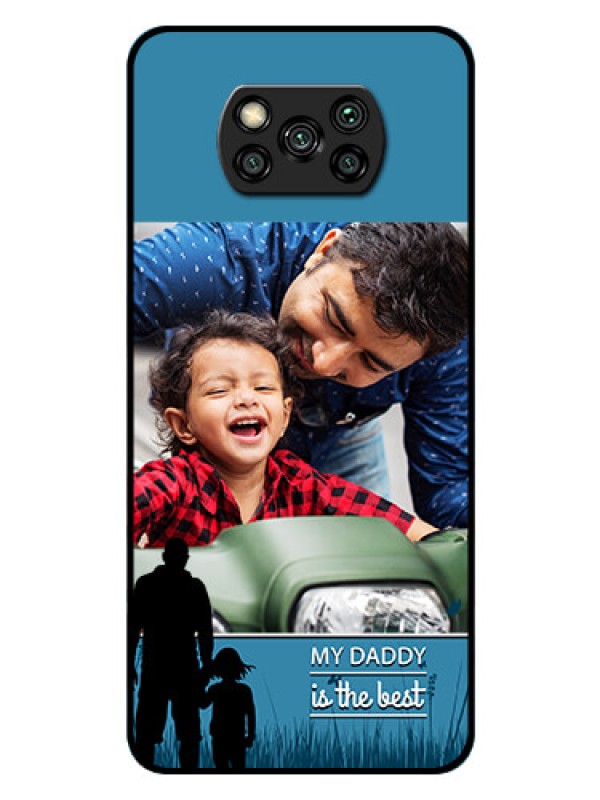 Custom Poco X3 Custom Glass Mobile Case  - Best dad design 