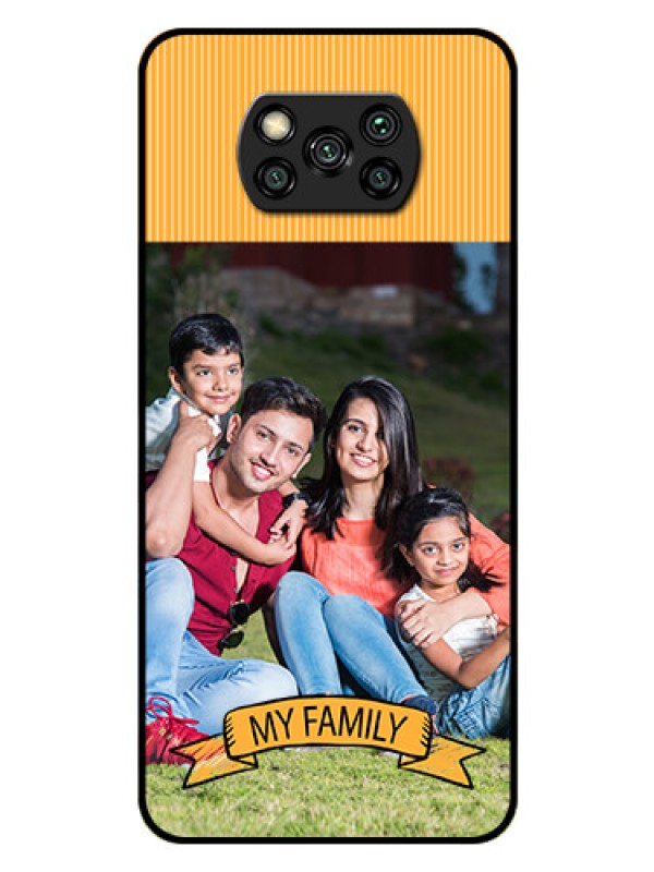 Custom Poco X3 Custom Glass Phone Case  - My Family Design