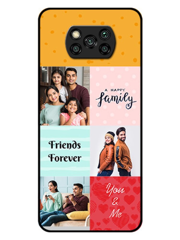 Custom Poco X3 Personalized Glass Phone Case  - Images with Quotes Design