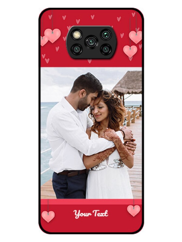 Custom Poco X3 Custom Glass Phone Case  - Valentines Day Design