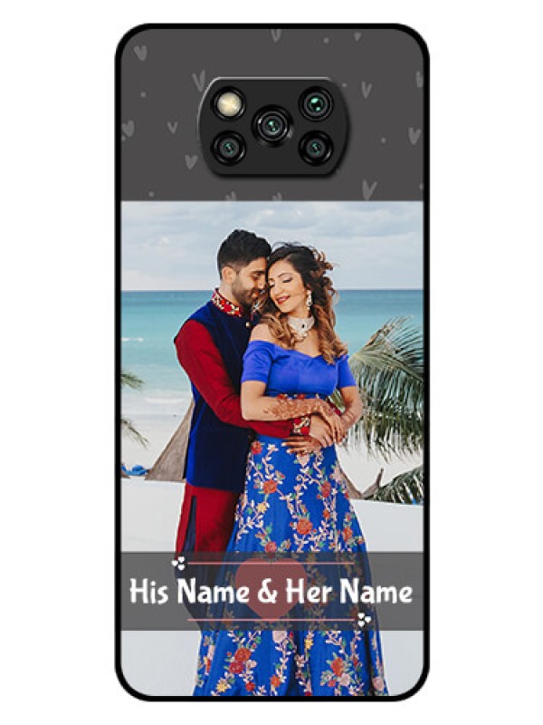 Custom Poco X3 Custom Glass Mobile Case  - Buy Love Design with Photo Online