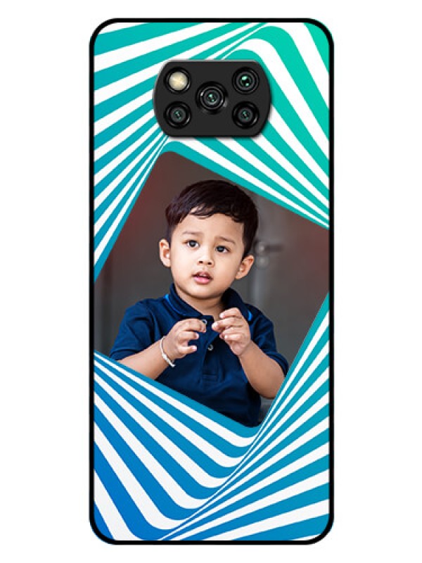 Custom Poco X3 Personalized Glass Phone Case  - Abstract Spiral Design
