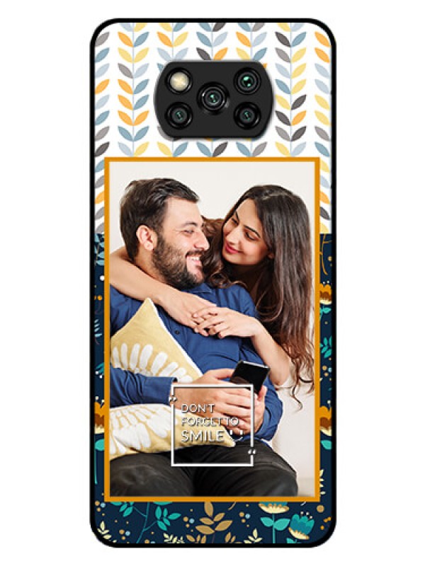 Custom Poco X3 Custom Glass Mobile Case  - Pattern Design