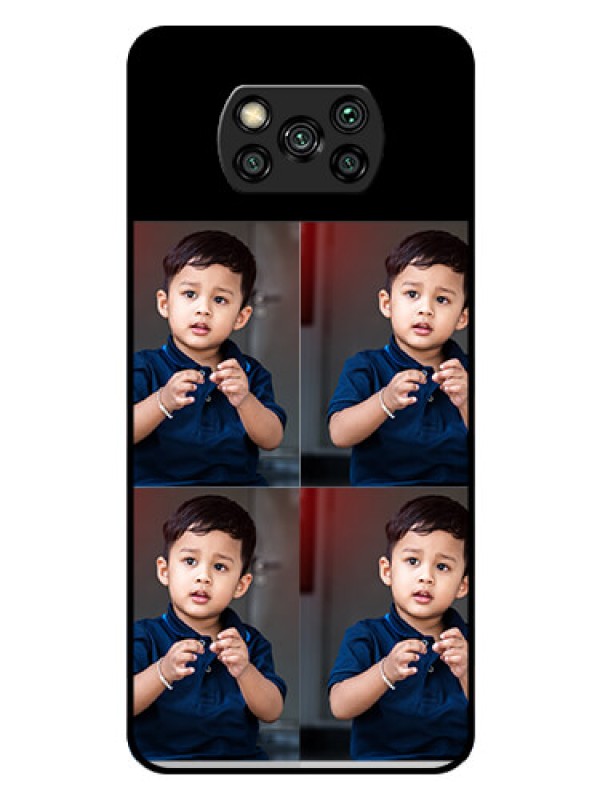 Custom Poco X3 4 Image Holder on Glass Mobile Cover