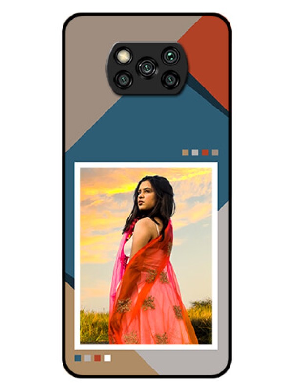 Custom Poco X3 Personalized Glass Phone Case - Retro color pallet Design