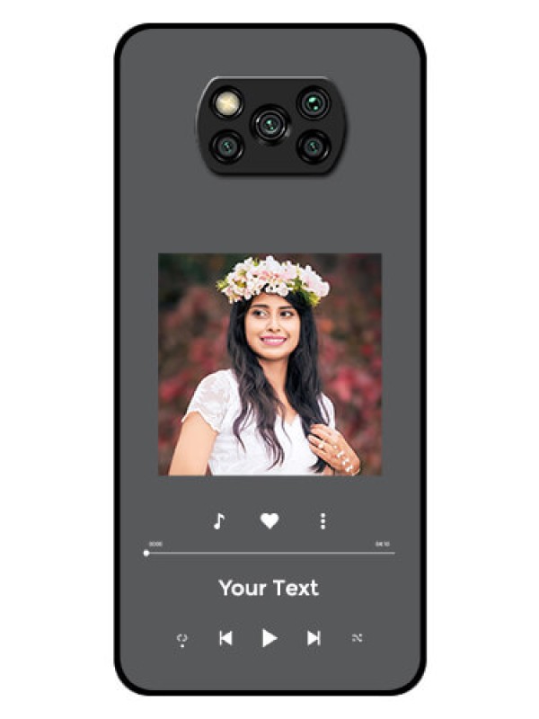 Custom Poco X3 Custom Glass Mobile Case - Play The Music Design