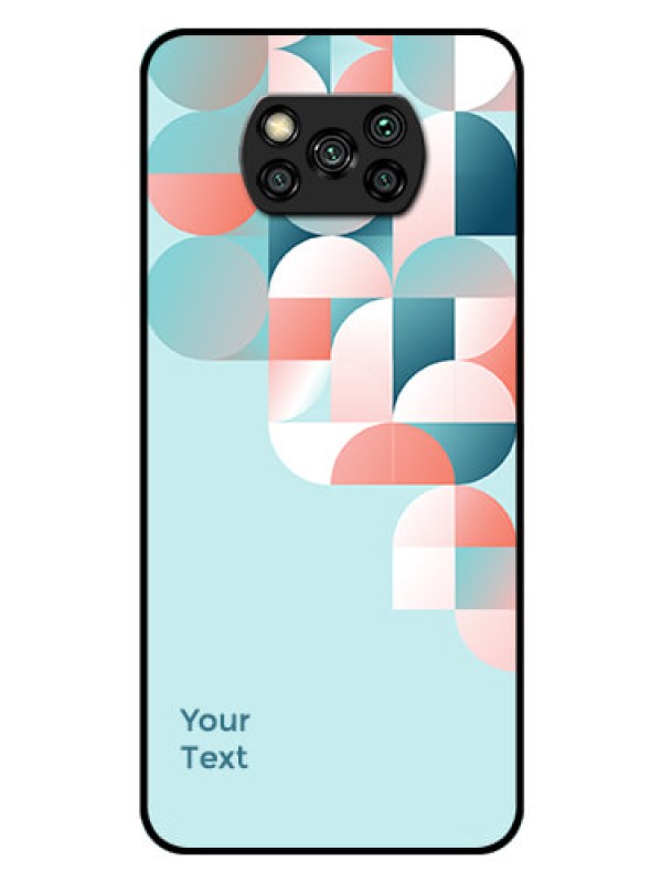 Custom Poco X3 Custom Glass Phone Case - Stylish Semi-circle Pattern Design