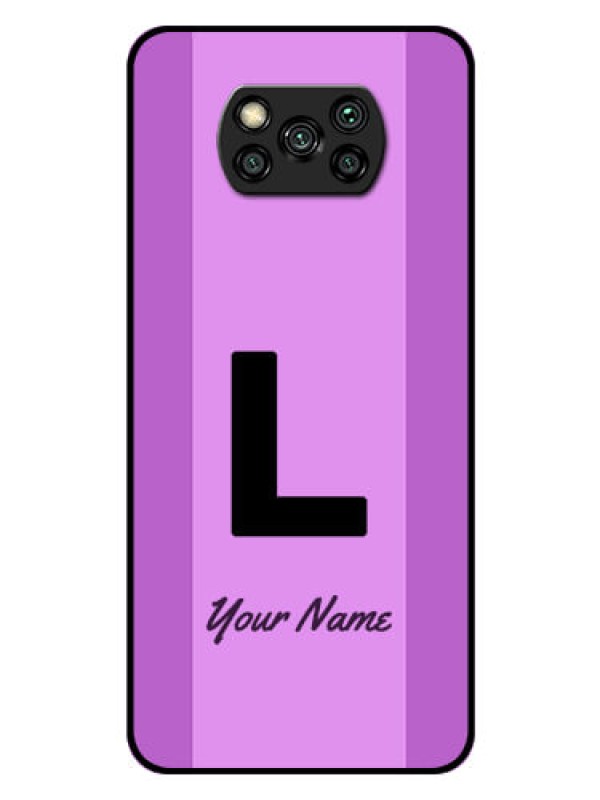 Custom Poco X3 Custom Glass Phone Case - Tricolor custom text Design