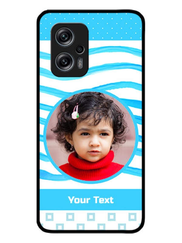 Custom Poco X4 Gt 5G Custom Glass Phone Case - Simple Blue Case Design