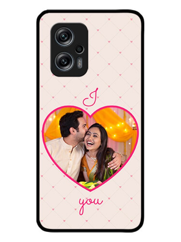 Custom Poco X4 Gt 5G Custom Glass Mobile Case - Heart Shape Design